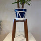 Triangles & Waves hand painted Pot