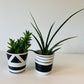 Set of TWO Hand painted pots from Ikea favourites MUSKOTS