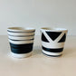 Set of TWO Hand painted pots from Ikea favourites MUSKOTS