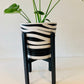 Plant Pot Stand Hand Made in Real Wood in our classic leg Ebony Black.