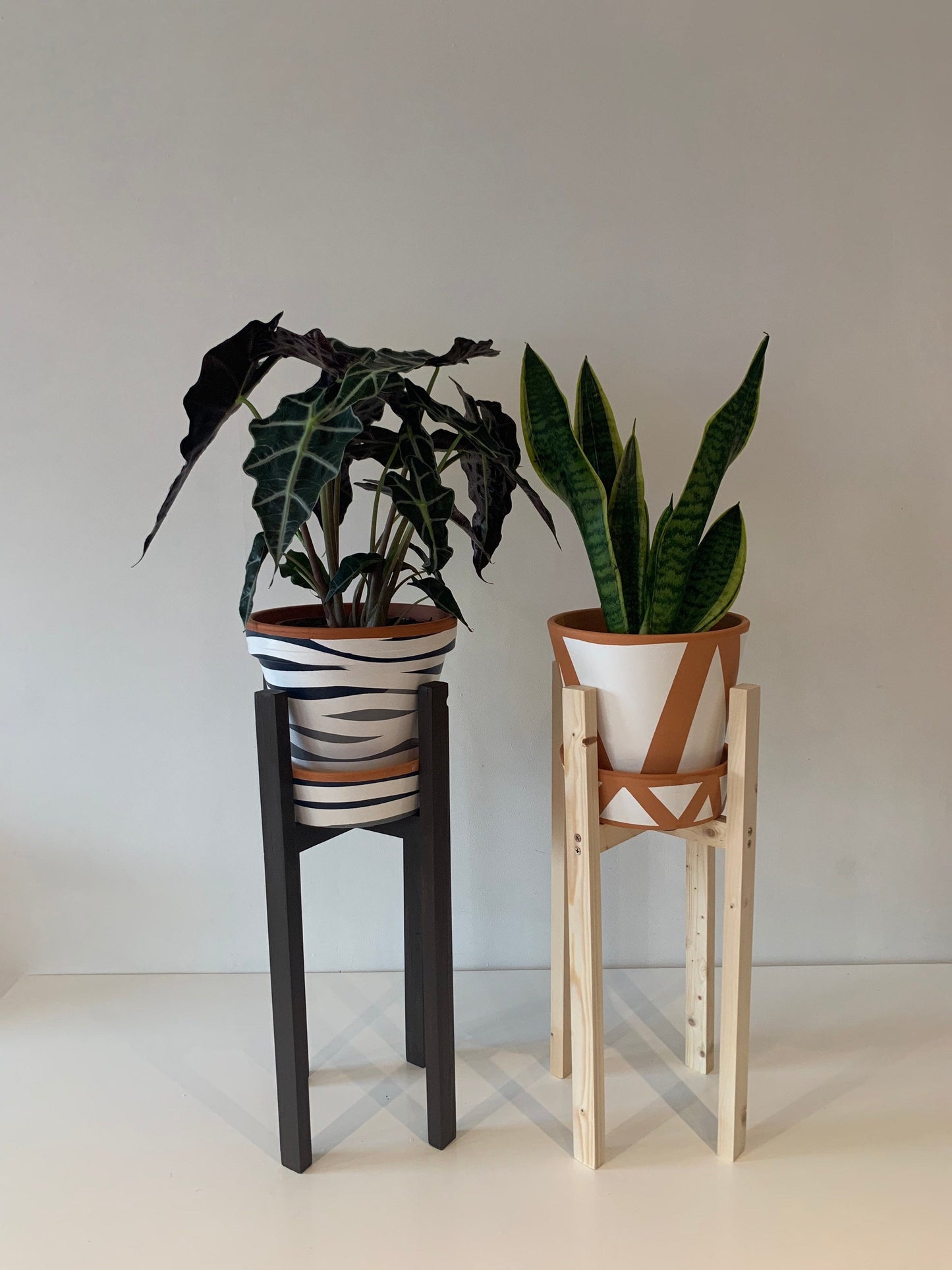 Medium Plant Pot Stand in our strong leg 50 and 60 cm Tall Hand made in UK