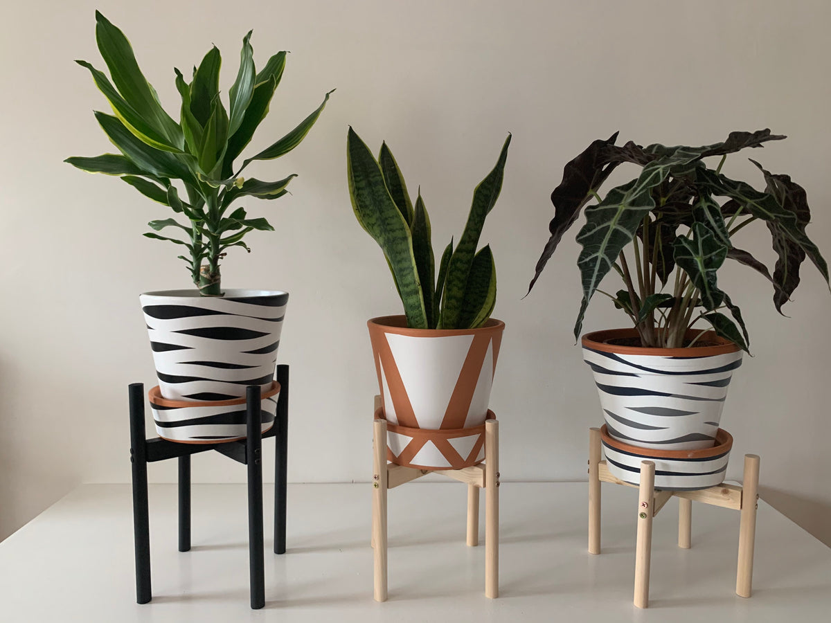 Small Round Led Plant Pot Stand 20cm and 25cm High Hand made – Plant_maniax