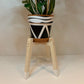 Diagonal Shape Plant Pot Stand 30 cm High in our 33mm Quadrone leg