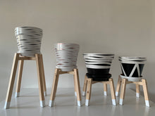 Load image into Gallery viewer, Strong Legs Plant Pot Stand in Diagonal Shape High Tier Hand Made
