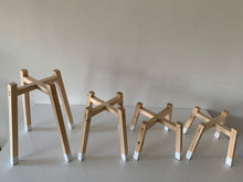 Load image into Gallery viewer, Strong Legs Plant Pot Stand in Diagonal Shape High Tier Hand Made
